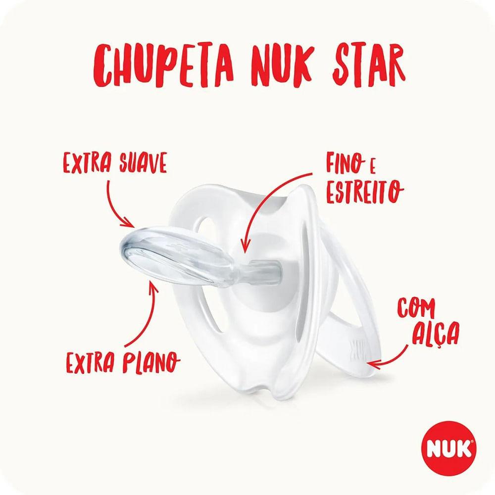 Chupeta NUK Star 6+ meses Silicone Boy - 1 Unidade - 8