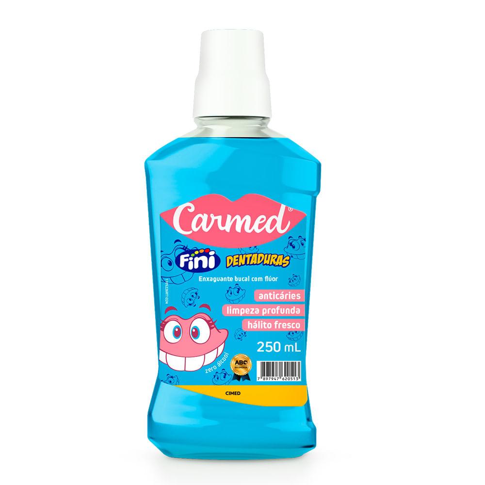 Enxaguante Bucal Carmed Fini Dentaduras com Flúor 250ml - 1