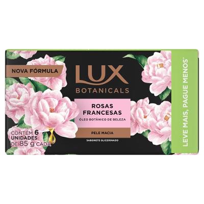 Sabonete Lux Glicerina Rosas Francesas Com 6 unidades 85g Cada