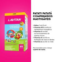 Vitamina Infantil Mastigável Tutti-Frutti Lavitan Patati Patatá com 60 Comprimidos - 5