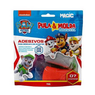 Massa de Modelar Pula&molda Patrulha Canina 7 Cores Sortidas - Meninos 70g