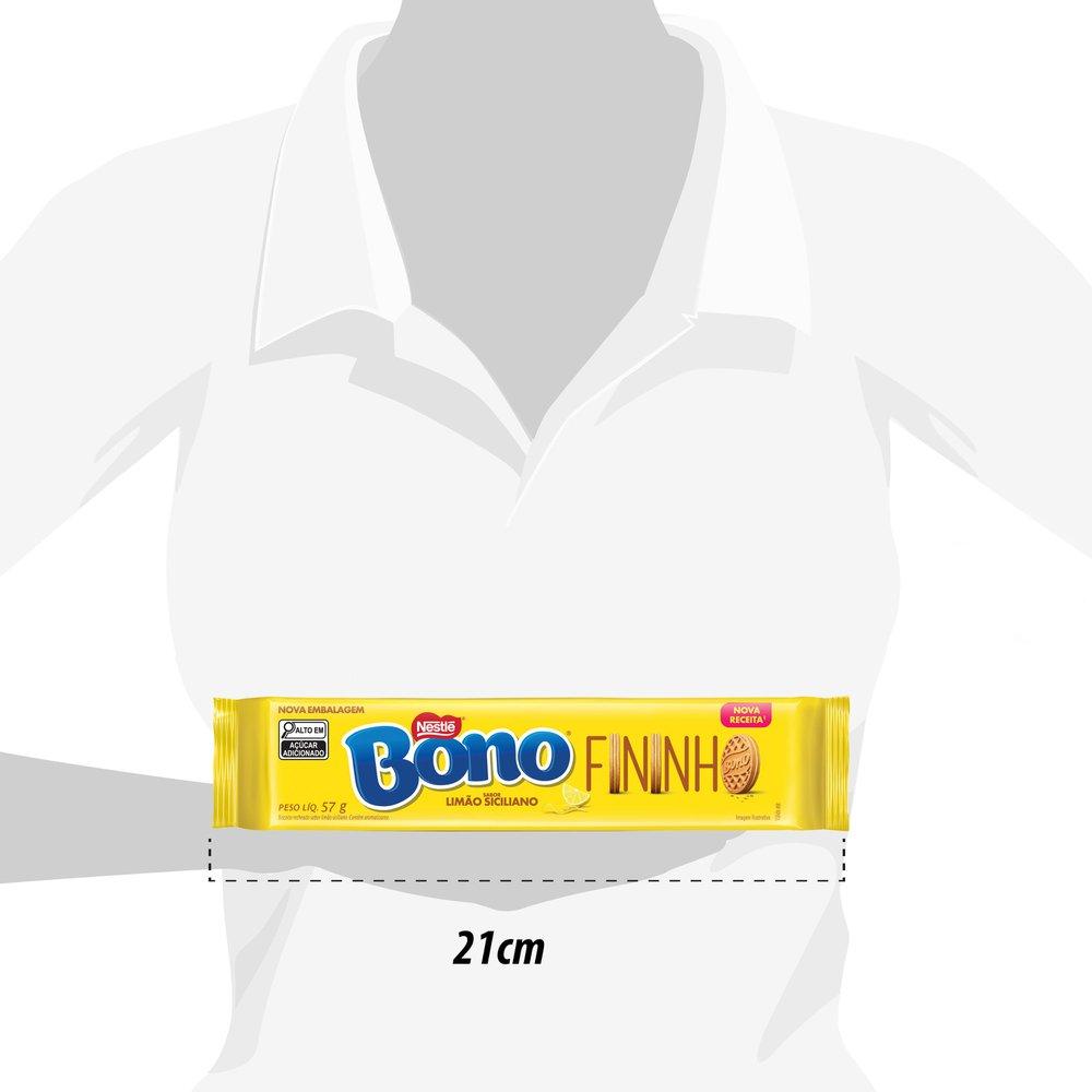 Biscoito Recheado Nestlé Bono Fininho Sabor Limão 57g - 3