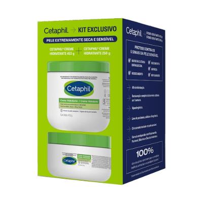 Kit Cetaphil Creme Hidratante Intensivo Pele Seca e Sensível 453g + 250g
