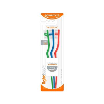 Escova Dental Powerdent Classic 3 unidades