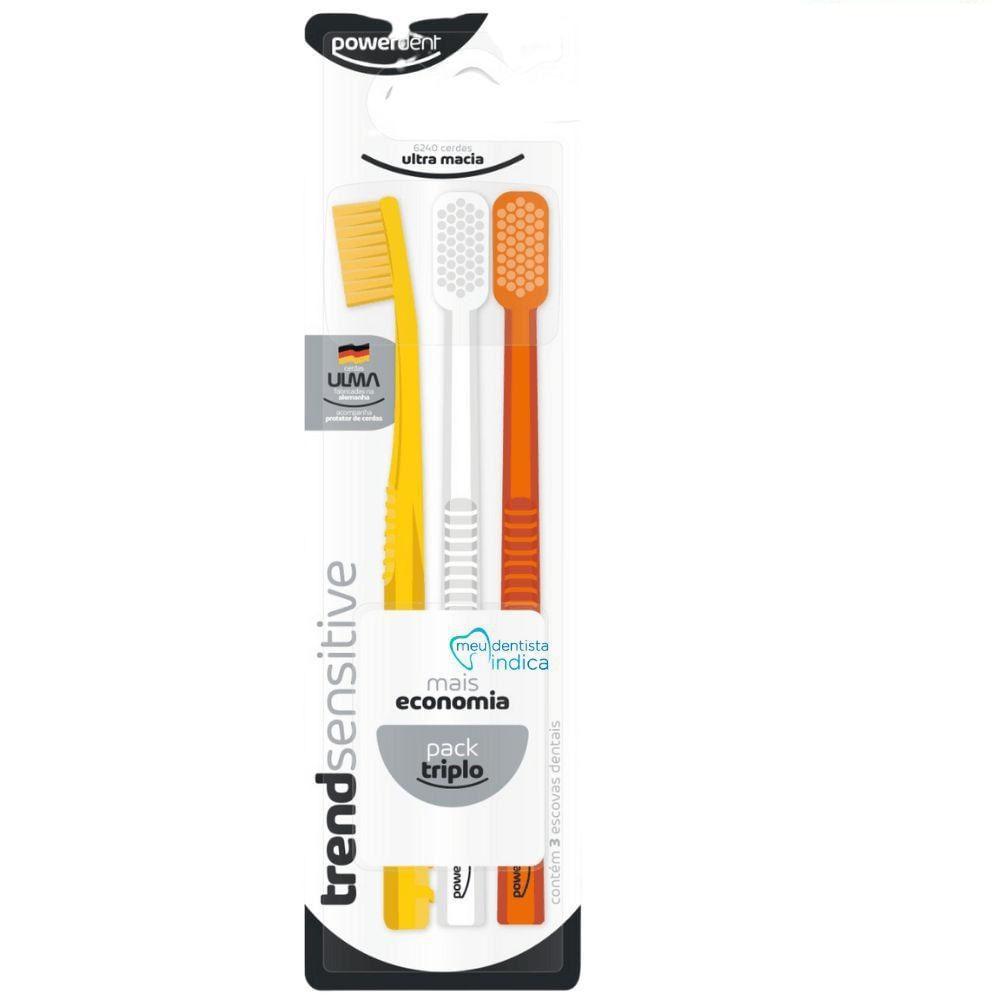 Escova Dental Powerdent Trend Sensitive Pack 3un-6240 - 1