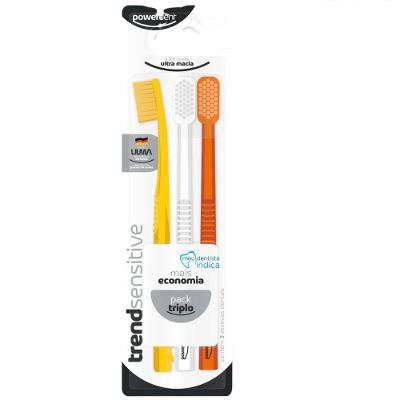 Escova Dental Powerdent Trend Sensitive Pack 3un-6240