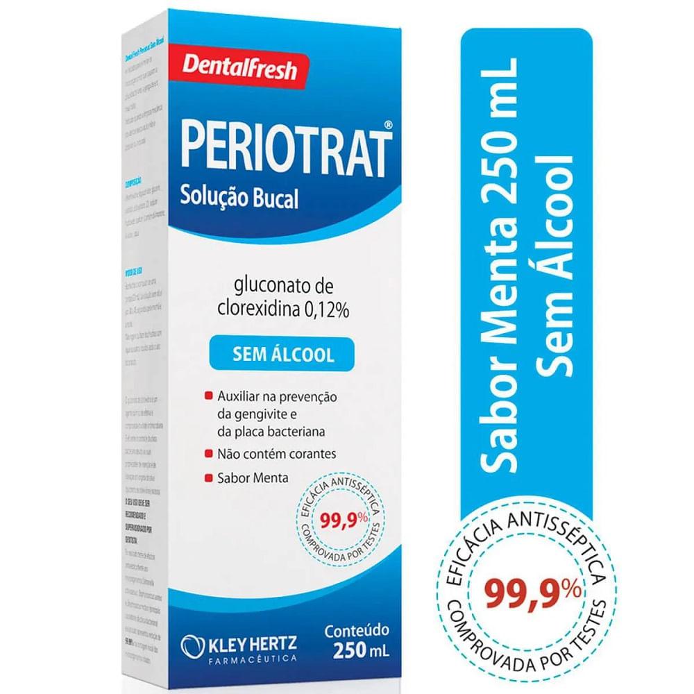 Solução Antisséptica Bucal Periotrat Sabor Menta Sem Álcool 250ml - 1