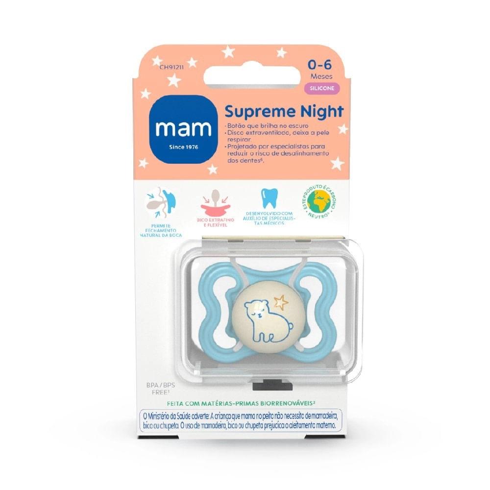 Chupeta Mam Supreme Night 0-6 Meses Azul - 2