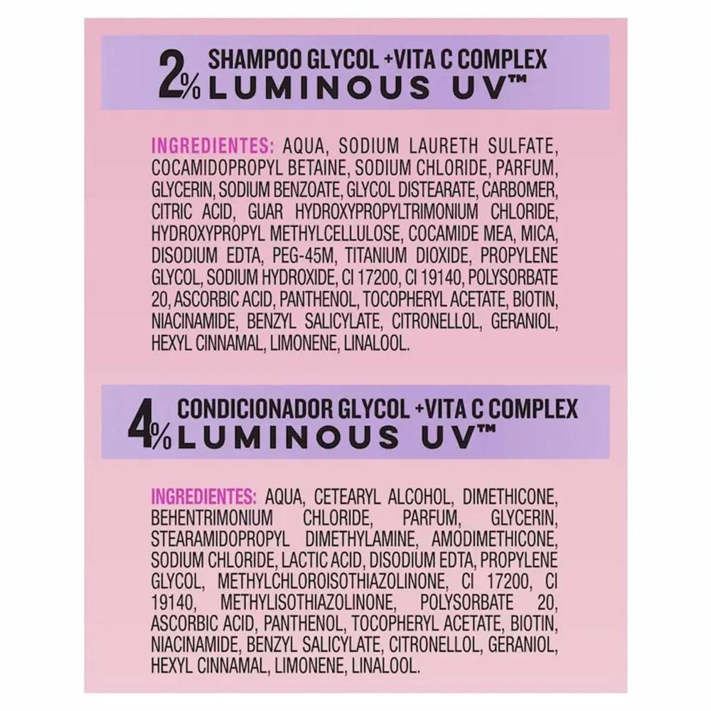 Seda Luminous UV Shampoo 300ml + Condicionador 190ml - 2