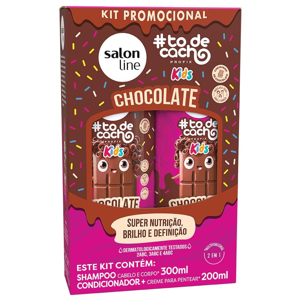 Kit Shampoo Salon Line Kids To De Cacho Chocolate 300ml + Condicionador 200ml - 1