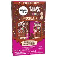 Kit Shampoo Salon Line Kids To De Cacho Chocolate 300ml + Condicionador 200ml - 1