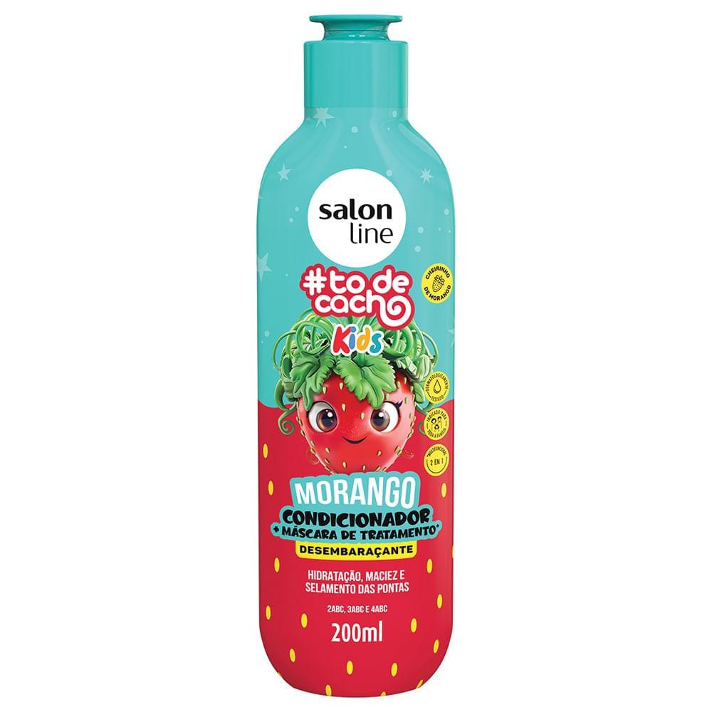 Kit Shampoo Salon Line Kids To De Cacho Morango 300ml + Condicionador 200ml - 3