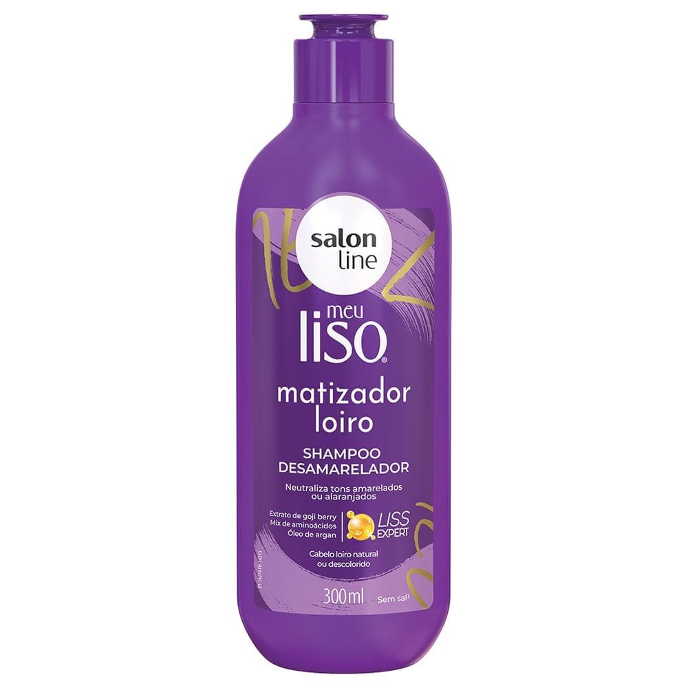 Kit Shampoo Salon Line Meu liso Matizador Loiro Desamarelador 300ml + Condicionador 200ml - 3