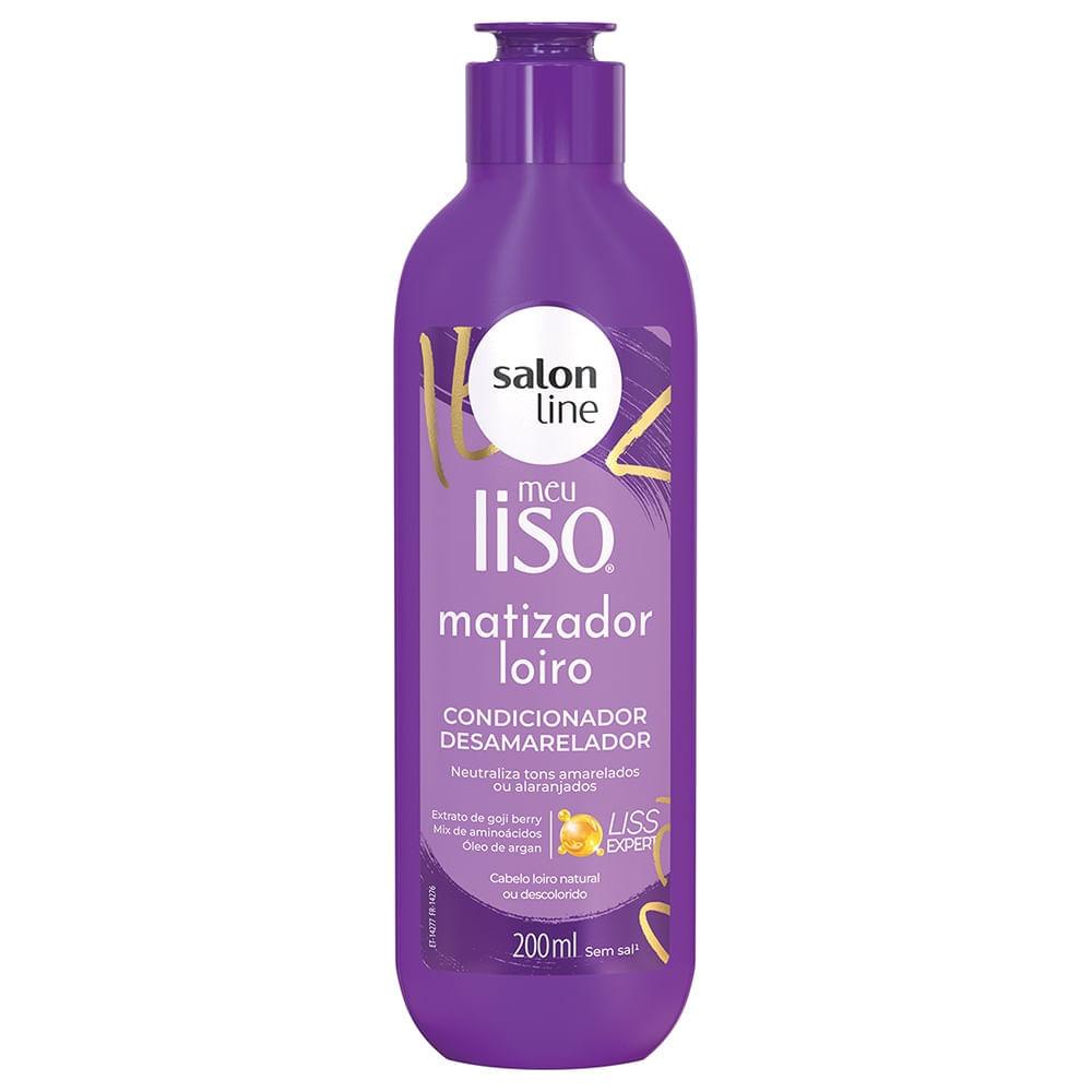 Kit Shampoo Salon Line Meu liso Matizador Loiro Desamarelador 300ml + Condicionador 200ml - 4