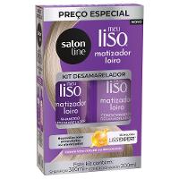 Kit Shampoo Salon Line Meu liso Matizador Loiro Desamarelador 300ml + Condicionador 200ml - 1