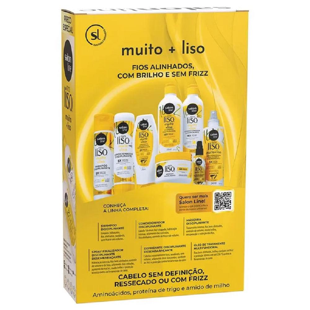 Kit Shampoo Salon Line Meu Liso Muito + Liso 300ml + Condicionador 200ml - 2
