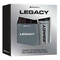 Kit Colônia Phytoderm Legacy Masculino 100ml + Body Spray Legacy 120ml - 1
