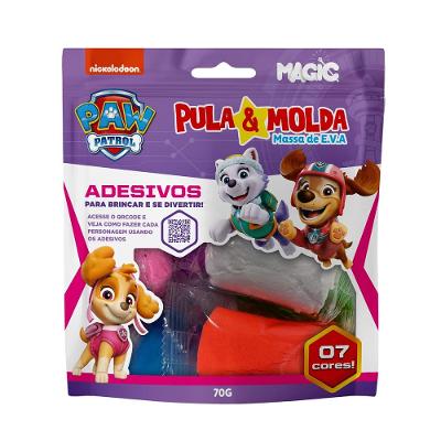 Massa de Modelar Pula&Molda Patrulha Canina 7 Cores Sortidas - Meninas 70g