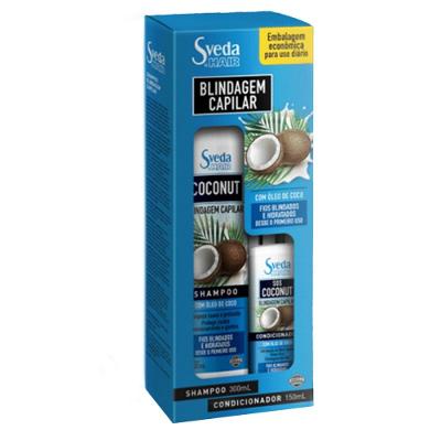 Shampoo 300ml + Condicionador Sveda Blindagem Capilar Coco 150ml