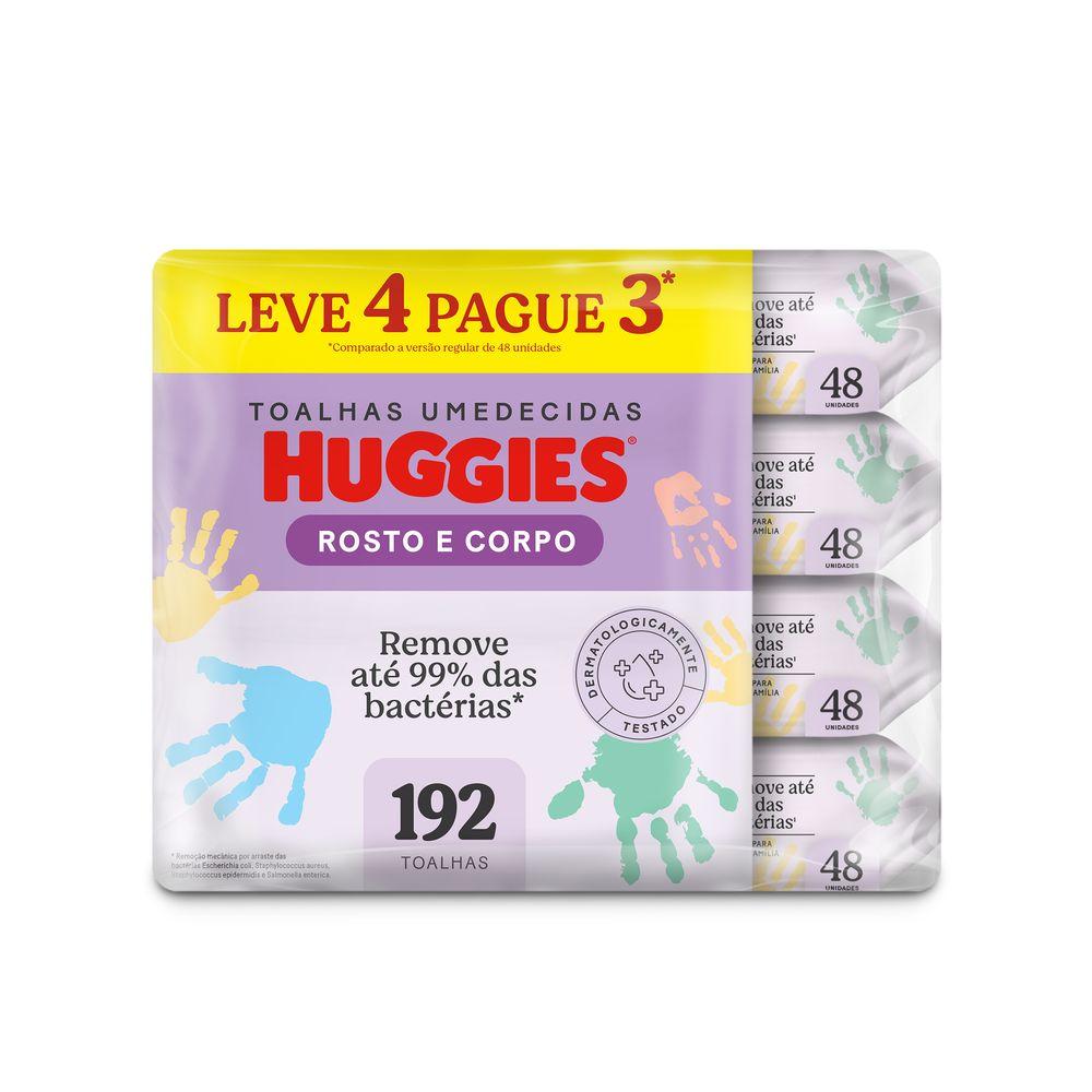 Lenços Umedecidos Huggies Rosto e Corpo 4x 48 Unidades - 1