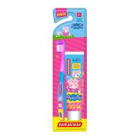Escova Dental Infantil + Gel Dentalclean Peppa Pig 50g - 1