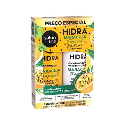 Kit Shampoo Salon Line Hidra Maracujá Tropical 300ml + Condicionador 300ml