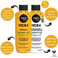 Kit Shampoo Salon Line Hidra Maracujá Tropical 300ml + Condicionador 300ml - 4