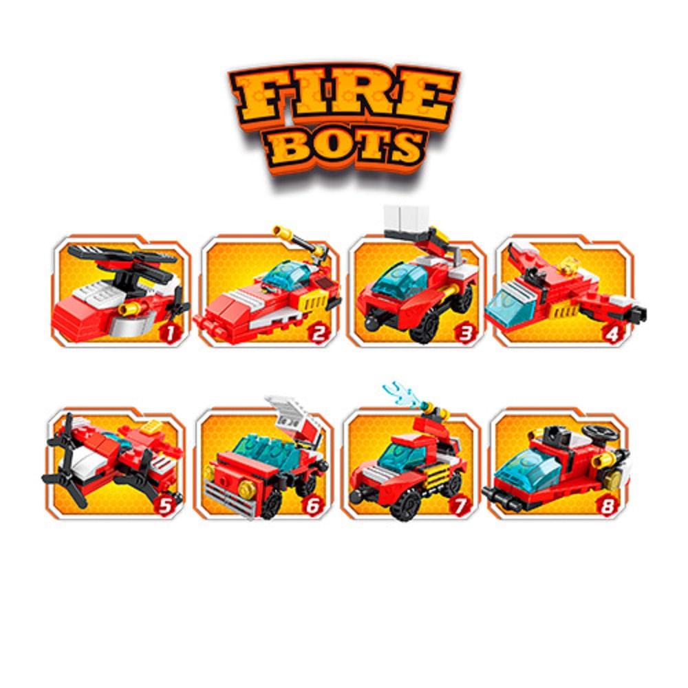 Blocos de Montar Polibrinq Fire Bots Sortido - 2