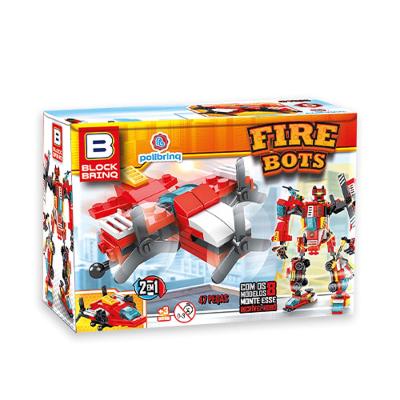 Blocos de Montar Polibrinq Fire Bots Sortido