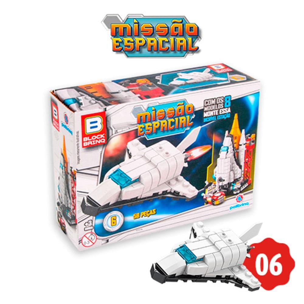 Blocos de Montar Polibrinq Missão Espacial Sortido - 6