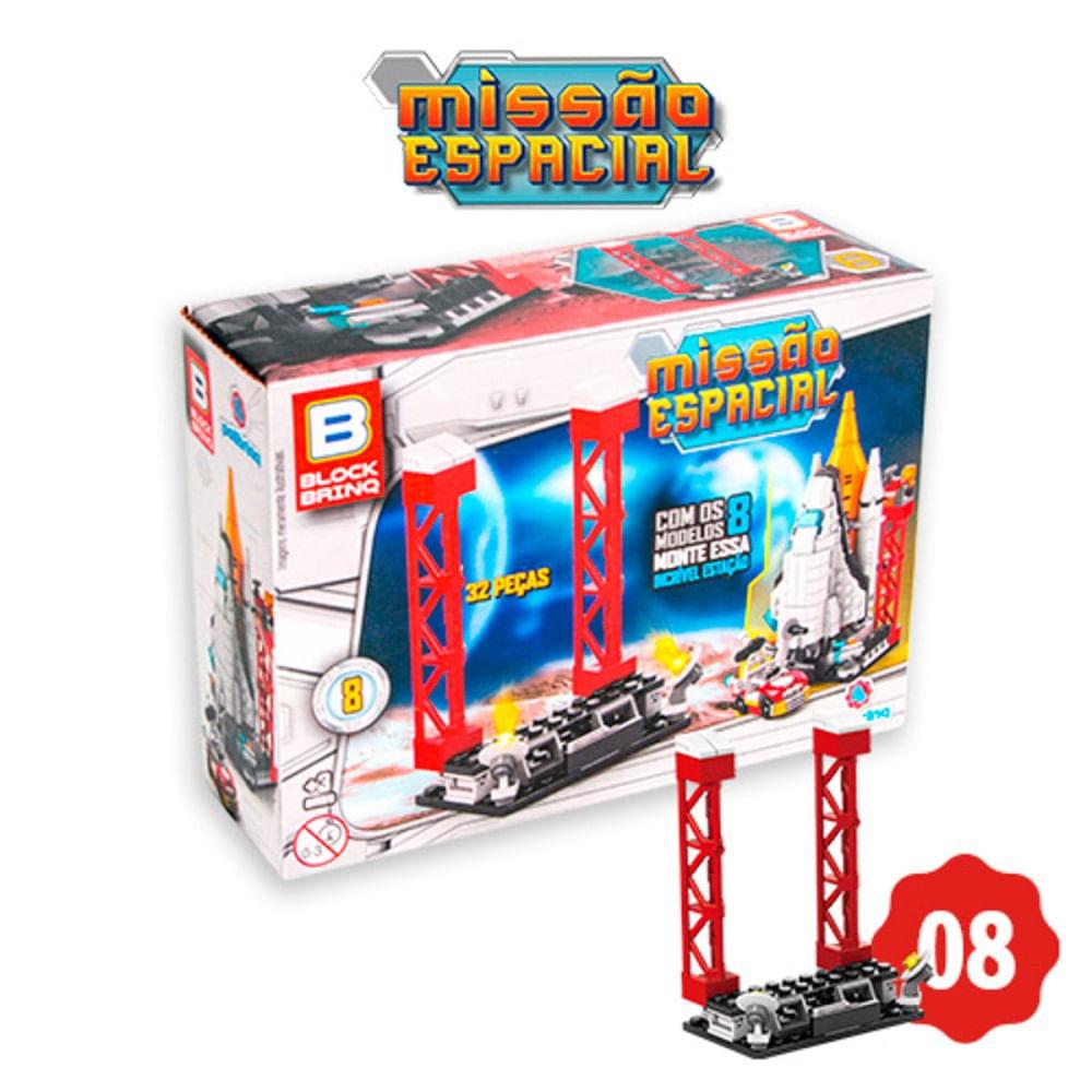 Blocos de Montar Polibrinq Missão Espacial Sortido - 8