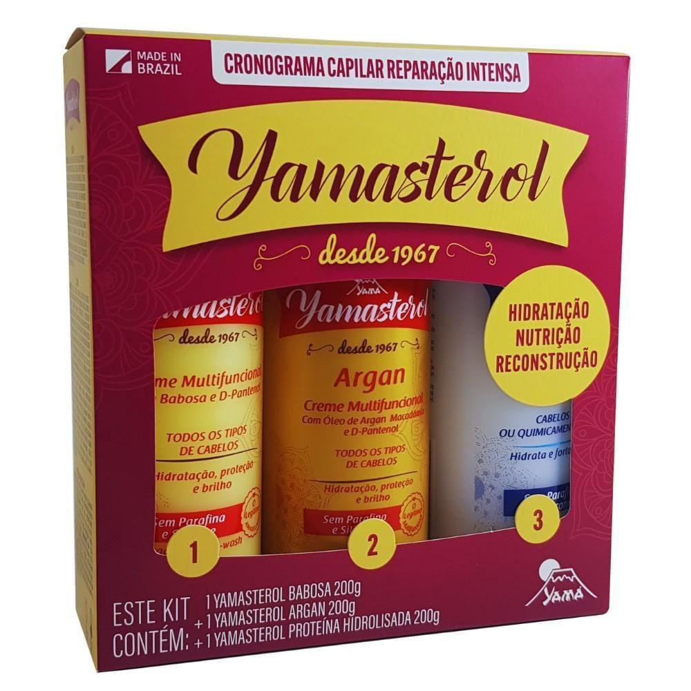 Kit Cronograma Capilar Yamasterol Reparação Intensa 3 Unidades 200ml Cada - 1
