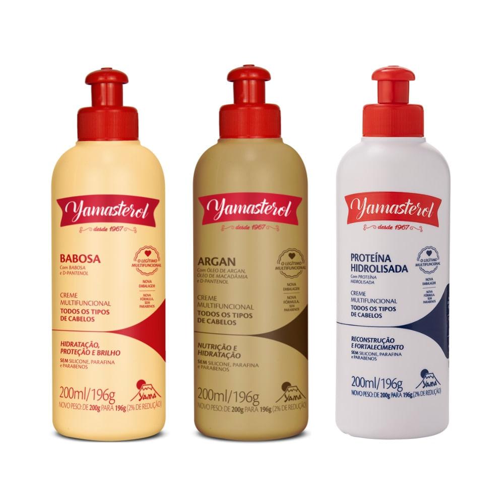 Kit Cronograma Capilar Yamasterol Reparação Intensa 3 Unidades 200ml Cada - 3