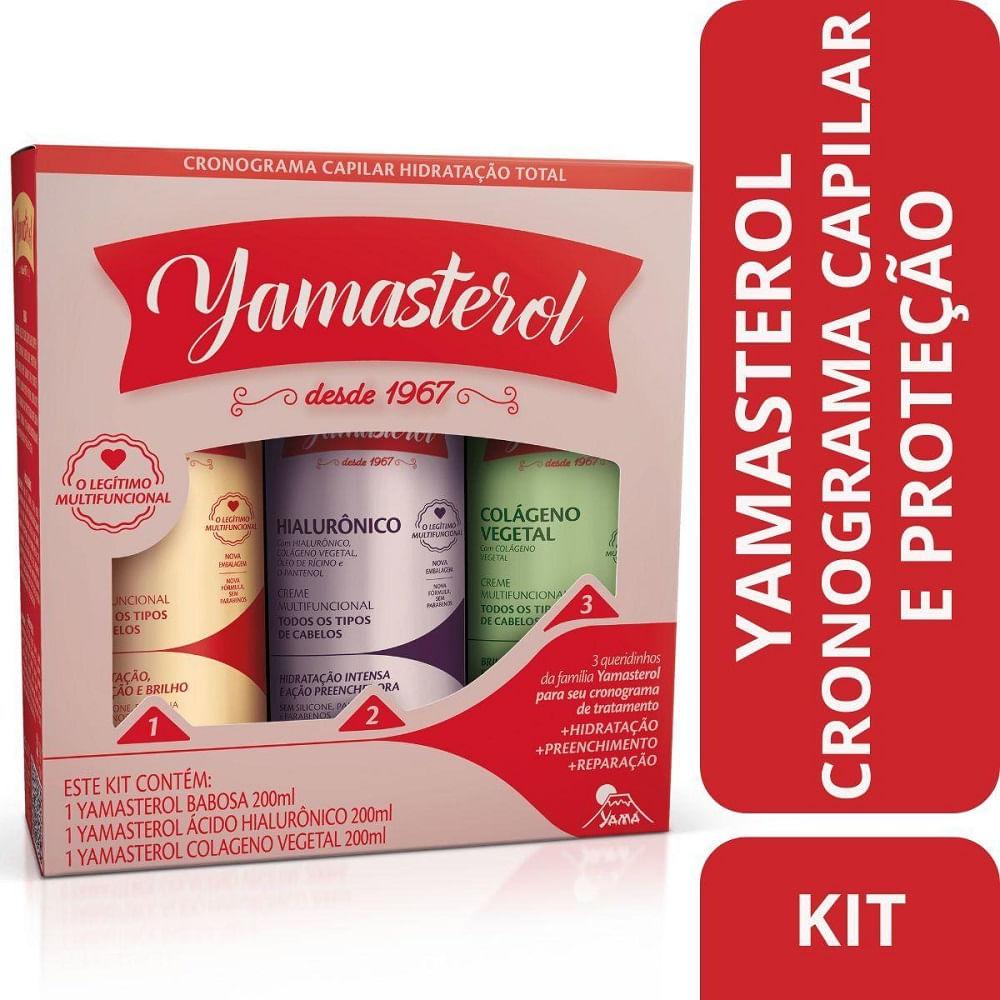 Kit Cronograma Capilar Yamasterol Hidratação Total 3 Unidades 200ml Cada - 2