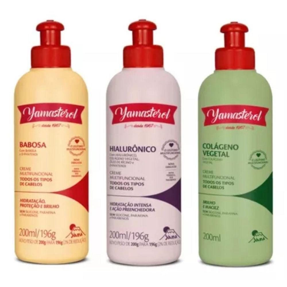 Kit Cronograma Capilar Yamasterol Hidratação Total 3 Unidades 200ml Cada - 3