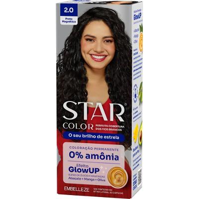 Tinta de Cabelo Star Color Sem Amônia Preto Magnético 2.0