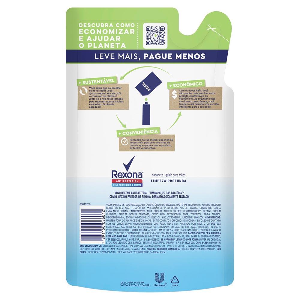 Sabonete Líquido Rexona Antibacterial Limpeza Profunda Para As Mãos Refil 500 ml - 4