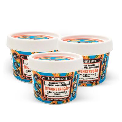 Kit com 3 Máscara Capilar Lola Be(m)dita Ghee Reconstrução Mamão 100g cada