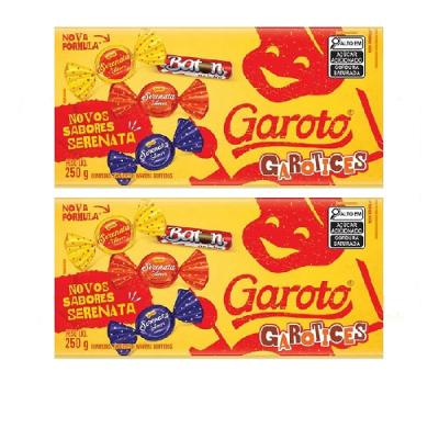 Kit 2 Chocolate Garoto Caixa de Bombons Sortidos 250g cada