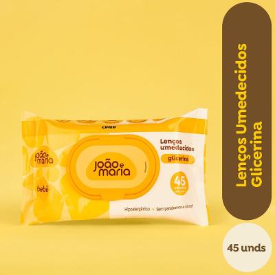 Lenço Umedecido com Fragrância João e Maria 45 Unidades