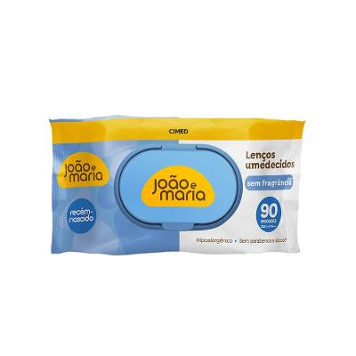 Lenço Umedecido João e Maria Sem Fragância Cimed 90 Unidades