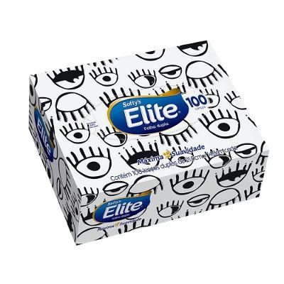 Lenço De Papel Folha Dupla Elite Softy's Máxima Suavidade 100 Unidades