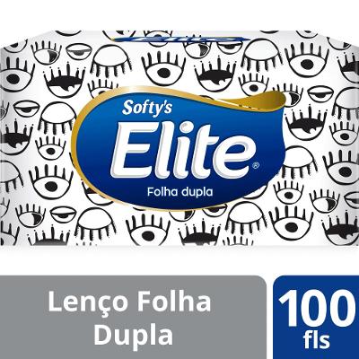 Lenço De Papel Folha Dupla Elite Softy's Máxima Suavidade 100 Unidades