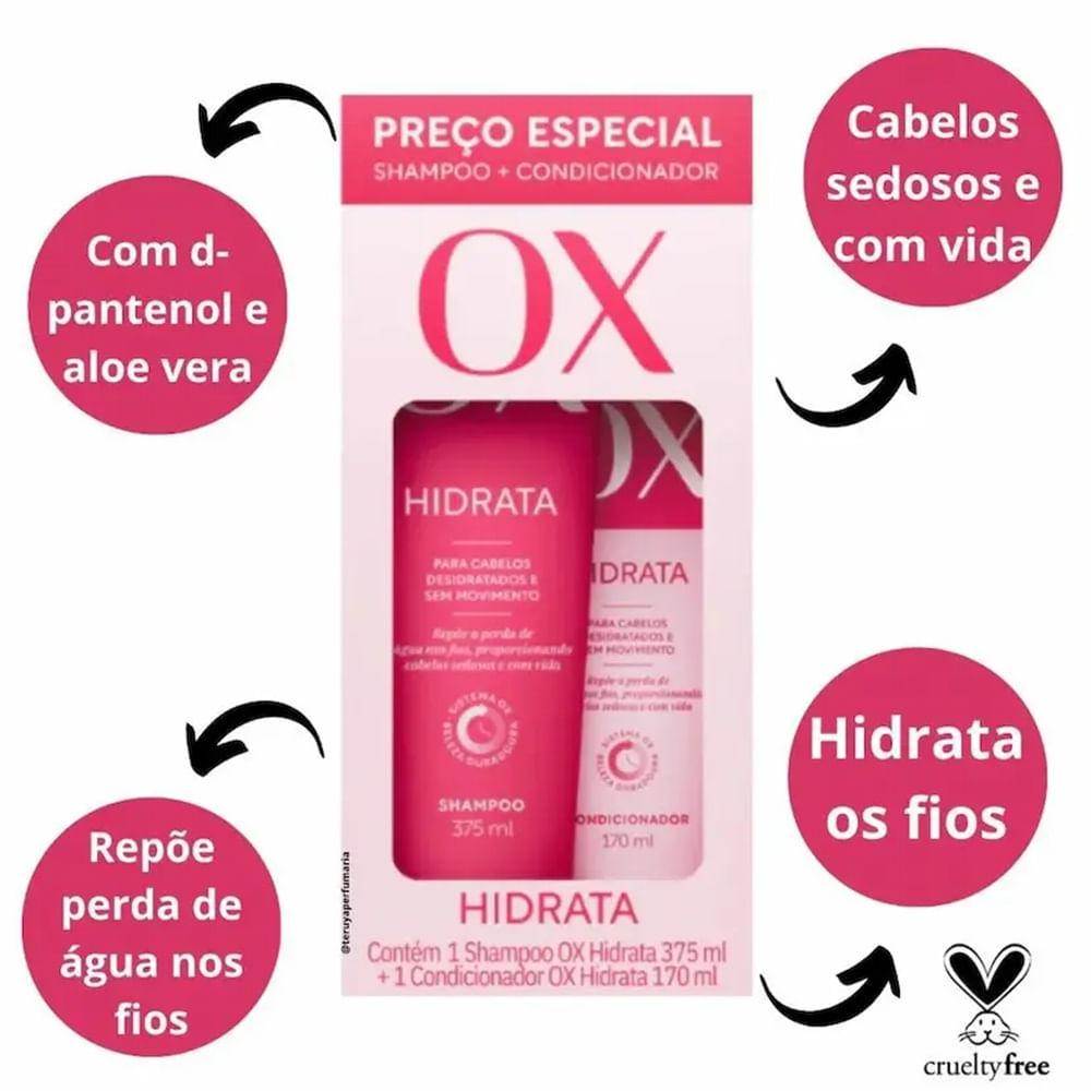 Kit OX Hidrata Shampoo 375ml + Condicionador 170ml - 2