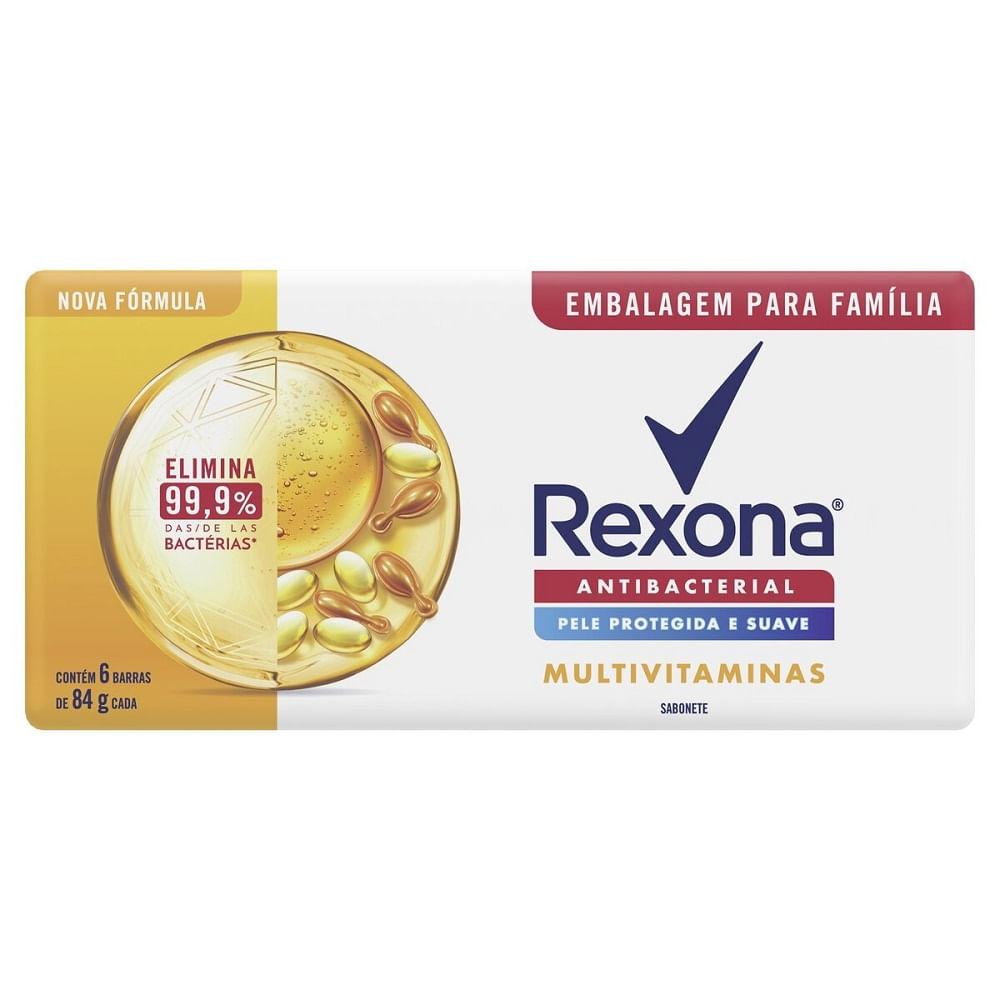 Sabonete Barra Rexona Antibacterial Multivitaminas 84 g - 1