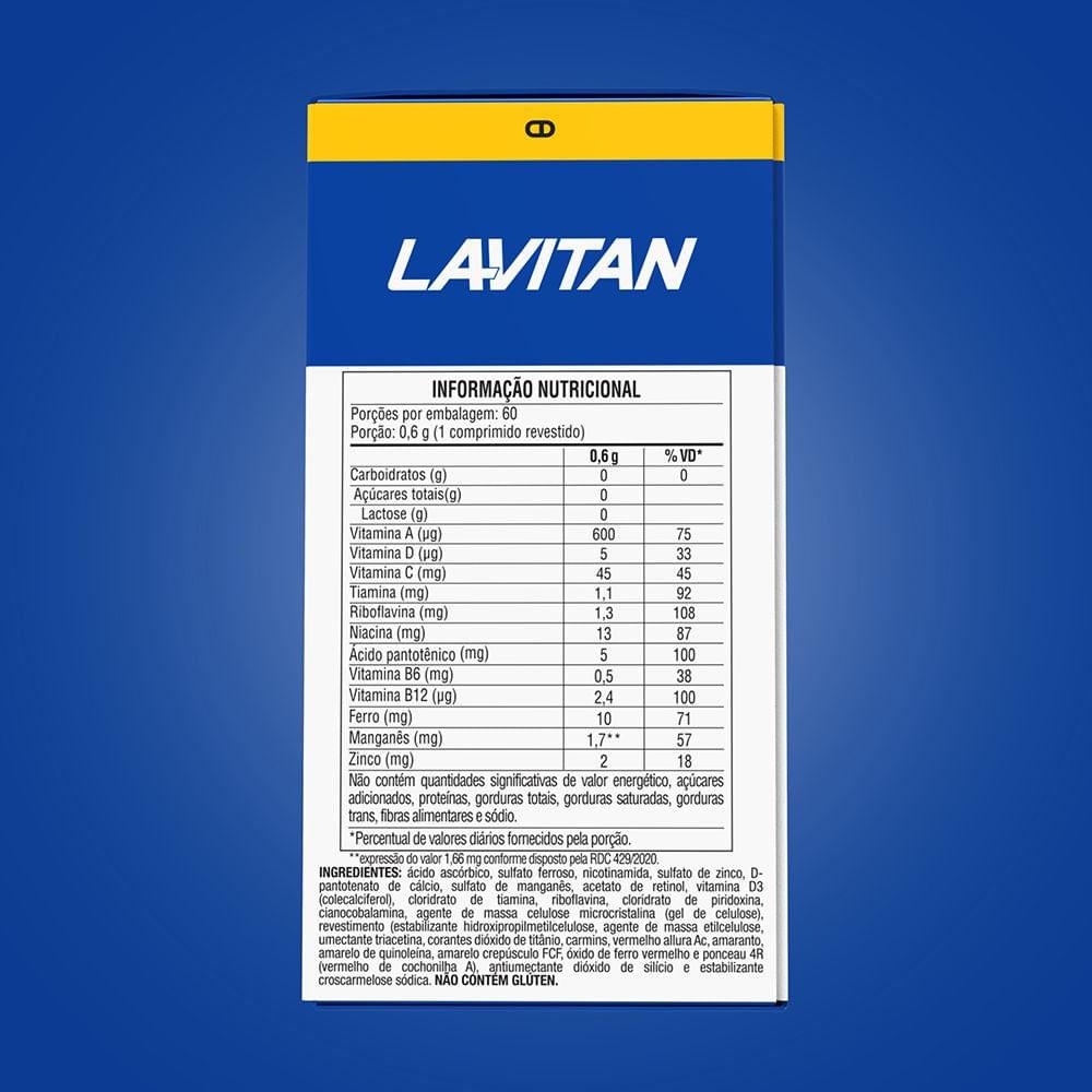 Suplemento Alimentar Lavitan Az Original Com 60 Comprimidos - 3