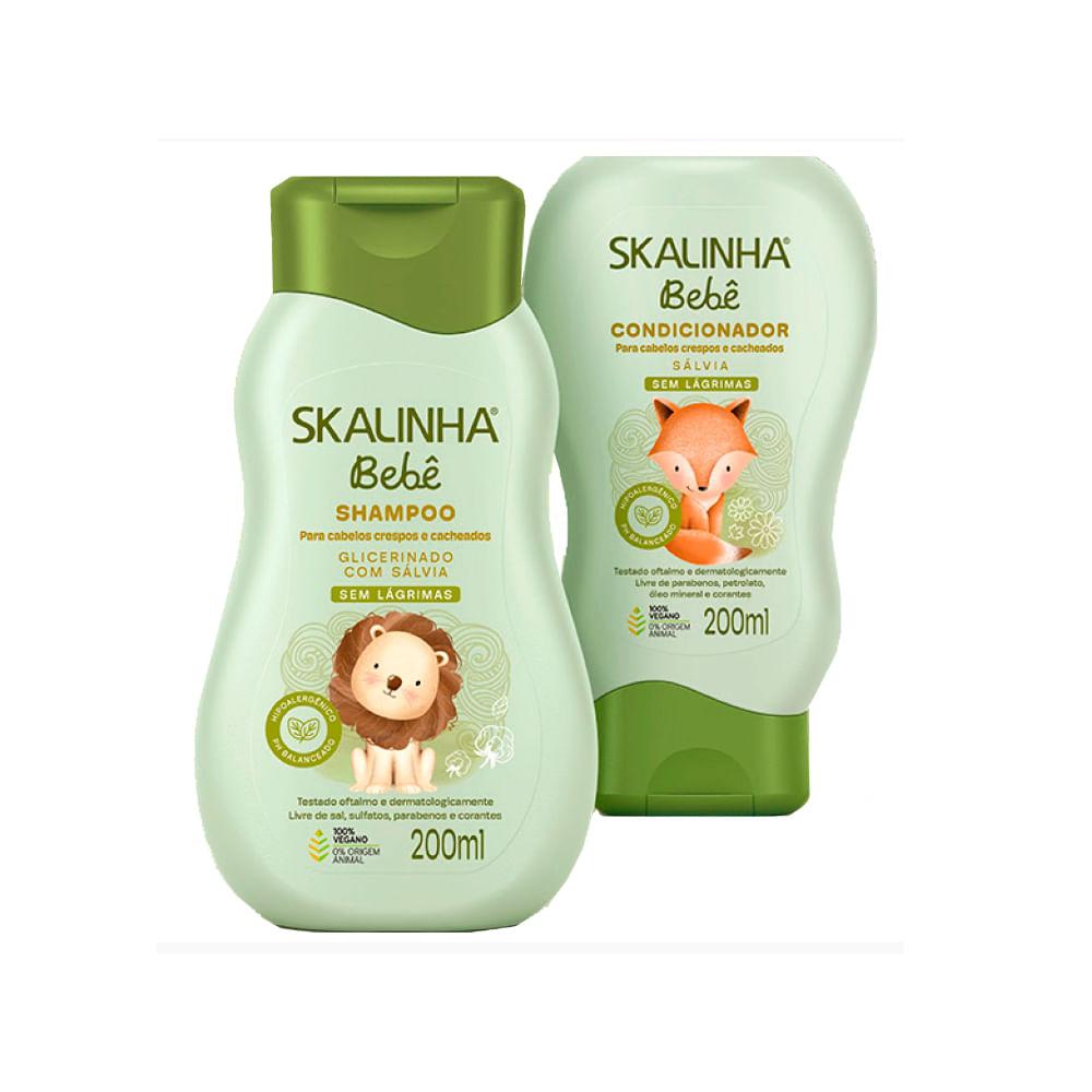 Shampoo + Condicionador Skalinha Bebê Salvia 200ml - 1