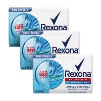 Kit 3 Sabonete Rexona Antibacterial Limpeza Profunda 84g - 1
