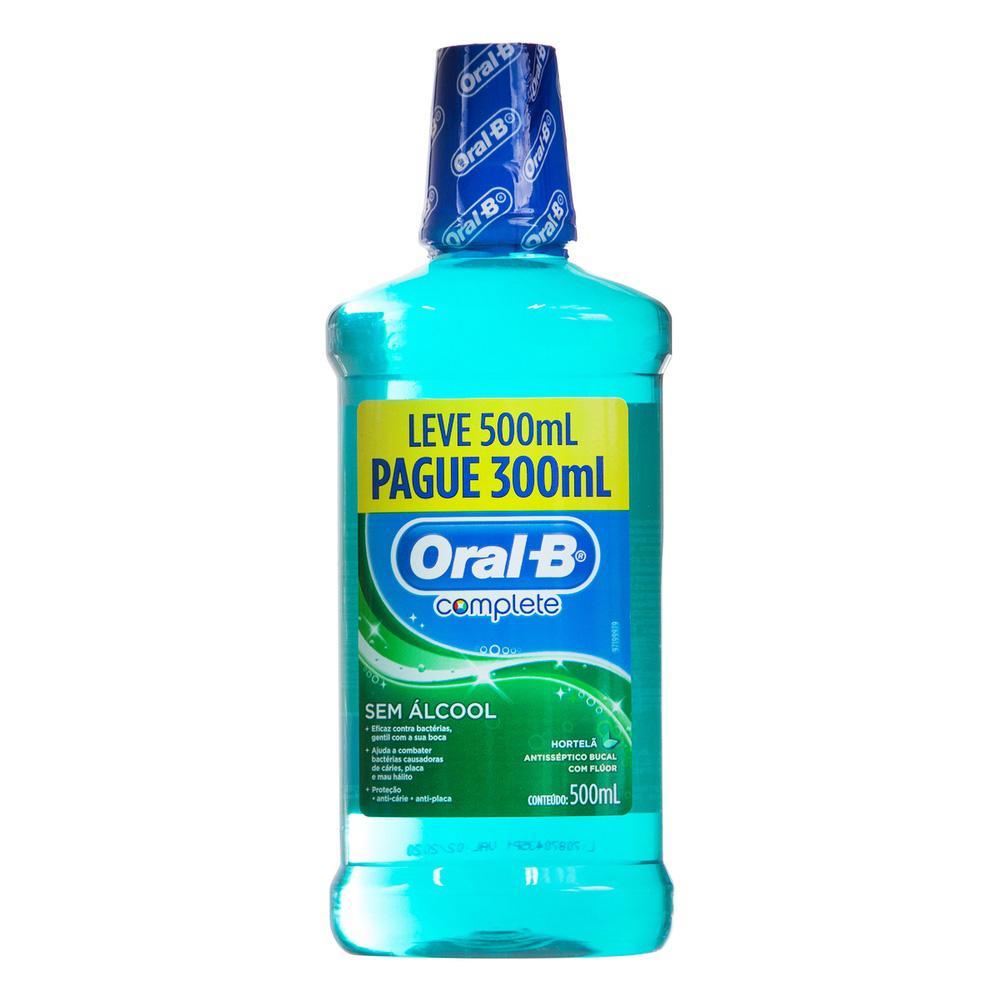Antisséptico Bucal Oral-B Complete Hortelã Leve 500ml Pague 300ml - 1