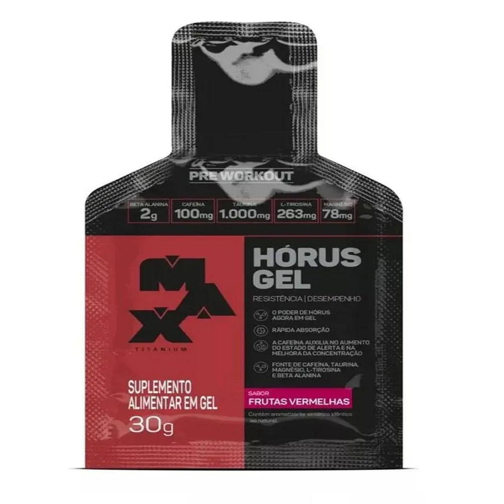 Pré Treino Max Titanium Horus Gel Sabor Frutas Vermelhas 30g - 1